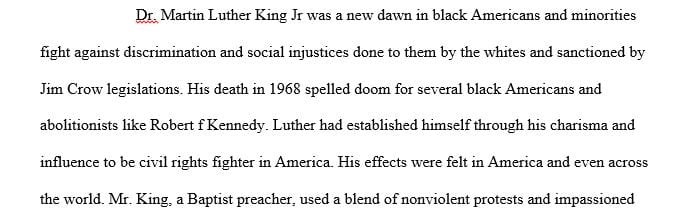 Describe the impact of Dr. Martin Luther King Jr.’s assassination