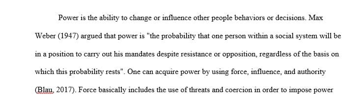 How does one acquire power and what is the best kind of power to have