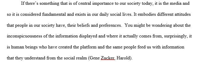 How the media affects our perception of the world or ourselves