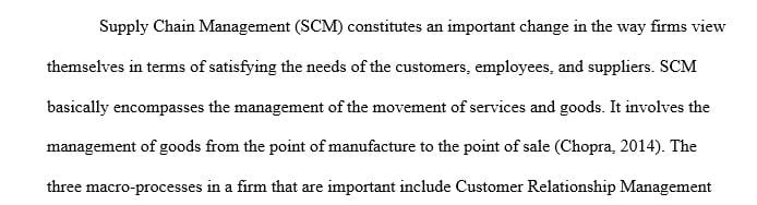 Of the three macro processes in a firm one process is the most important