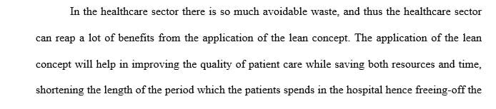 What are the potential benefits of lean within healthcare