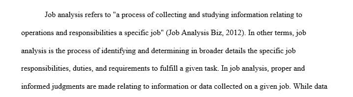 What is job analysis and what is its role in human resource management