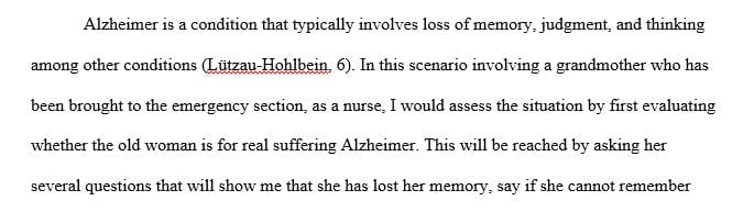 What nursing interventions would you utilize to help both the elderly woman and the grandson