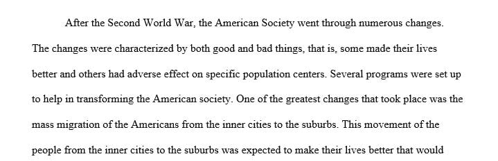 What were the effects of the Second World War on American society