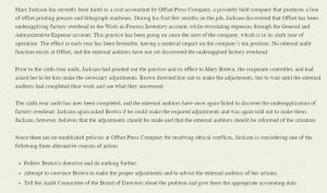 Describe the steps that Jackson should take in proceeding to resolve this situation