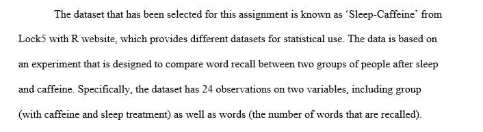 A brief description of your data set