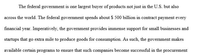 Analyze how the federal act supports and favors your business over large multinational organizations that build aircrafts