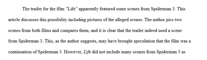 Annotated Bibliography for the film Life (2017)