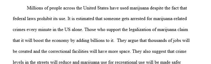 Are you in favor of legalizing drugs