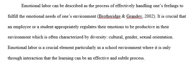 Being a student involves some emotional labor.