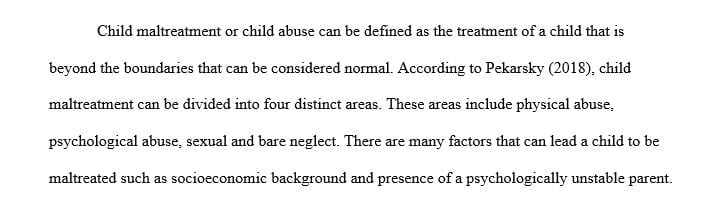 Child Maltreatment- Students will read the book Sapphire (1996) Push