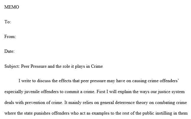 Crime prevention Memorandum on theories and data