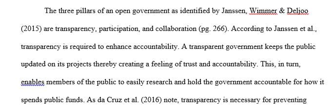Crowdsourcing can be a very valuable tool for promoting and developing three main pillars of an open government