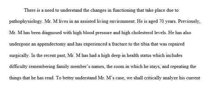 Describe the clinical manifestations present in Mr. M.