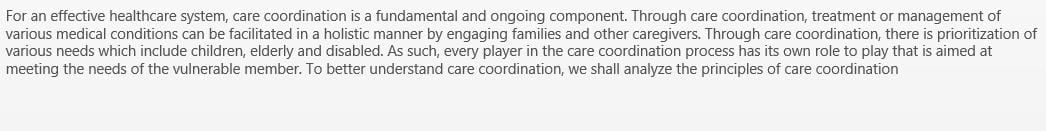 Develop a 20-minute presentation for nursing colleagues highlighting the fundamental principles of care coordination