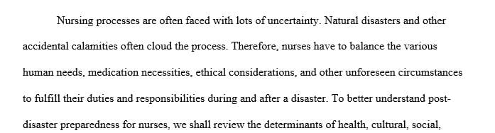 Develop a full 3 page disaster recovery plan to lessen health disparities