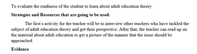 Develop or revise an existing Learning Contract based upon the needs of your organization