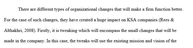 Discuss the Four Types of Organizational Change