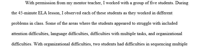 Discuss the strategies that you shared with the mentor teacher.