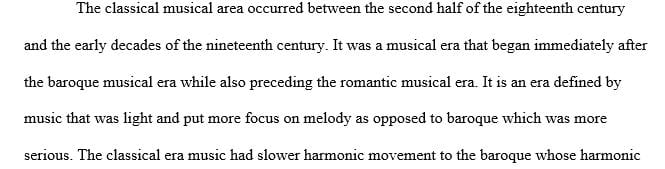 Discuss two periods : Classic and Romantic Music