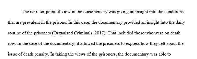 Documentaries about prison and the death penalty