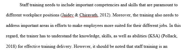 Draft of the KSA and Competency Model narrative you will use in your presentation