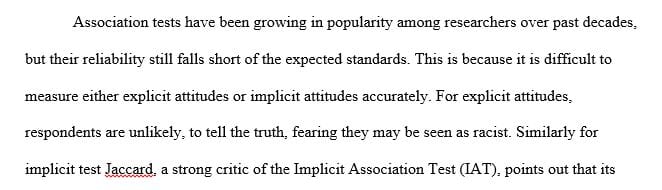 Explain two disadvantages of measures of implicit attitudes and beliefs.