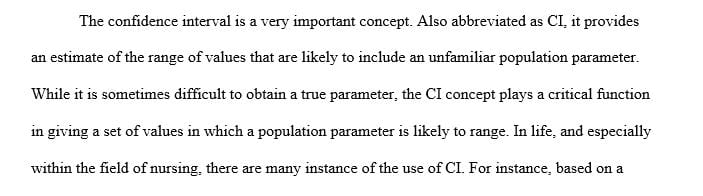 Find at least two examples of confidence intervals on the internet