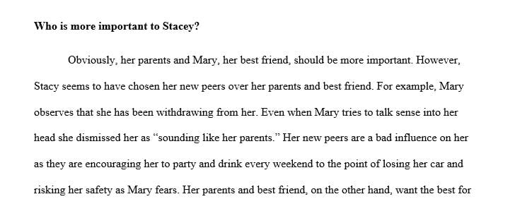 How could Stacey's delinquent behavior eventually lead to criminal behavior