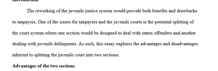How would the system decide who would go to a juvenile delinquency court