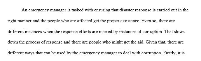 How would you as an Emergency Manager ensure equality in assistance and relief distribution