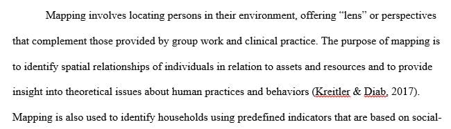 How would you explain the purpose of mapping for social work