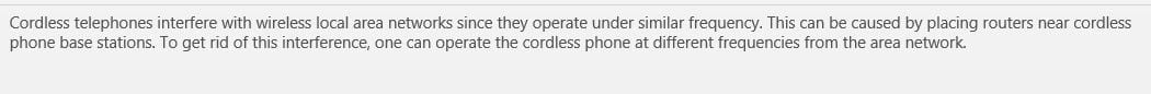 Identify a list of devices that can interference with WLANs in either the ISM or UNII bands.