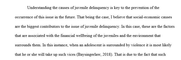 Identify an external cause that you believe presents the biggest risk for juveniles