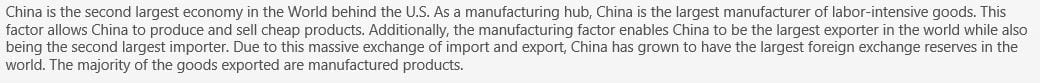 Identify and explain the economic characteristics of the selected marketplace