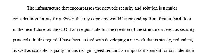 Justify and support the relationship between infrastructure and security