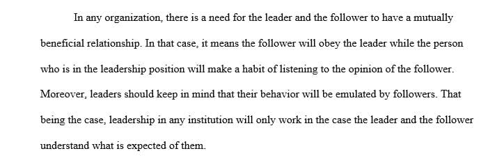 Leaders in organizations commonly supervise a number of subordinates