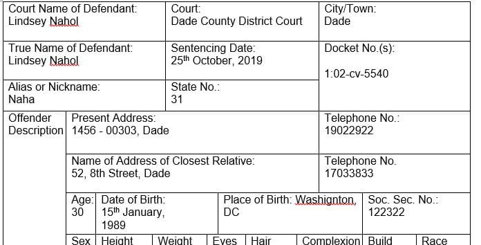 Review a scenario and complete a report commonly found within a particular criminal justice profession.