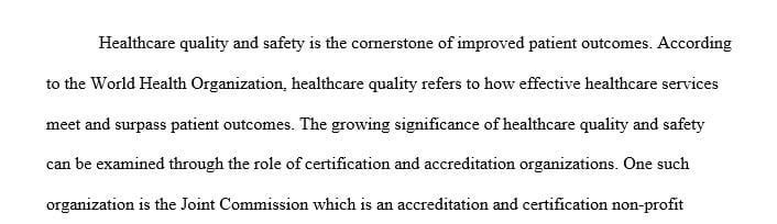 Select and evaluate a regulatory agency or accrediting body