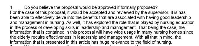 Share your written proposal with your manager or other colleague in a formal leadership position