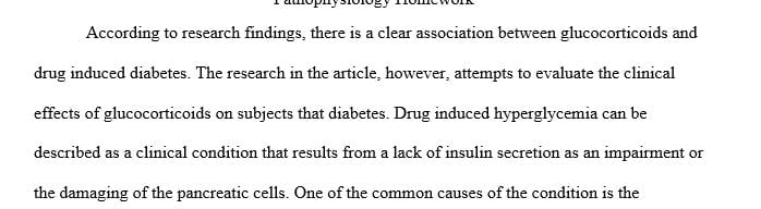 Summarize the main idea of the research findings for steroid induced diabetes patients.