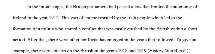 Summarize the political and military events that brought about the creation of the Irish Republic