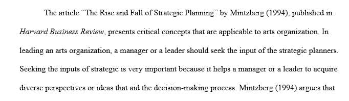 The Rise and Fall of Strategic Planning