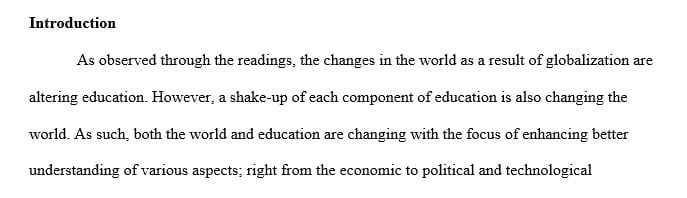 The great educational transformations taking place around the world.
