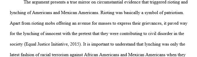 The justification of lynching between the Civil War and World War II originated in the Revolution