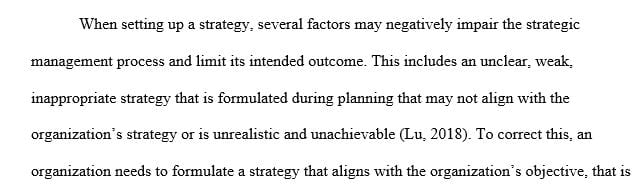 What are some variables involved that may impair impact the strategic management process