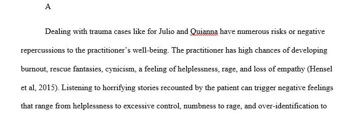 What are the case-specific risks to the practitioner’s well-being