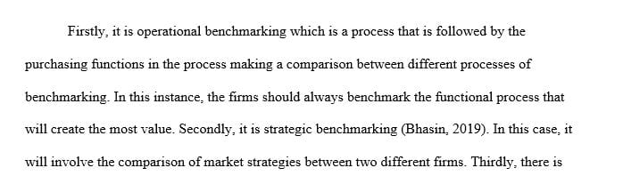 What are the three types of performance benchmarking