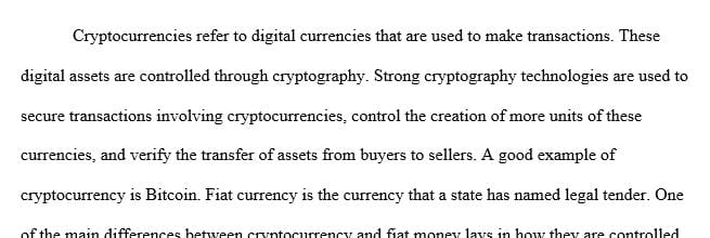 What cryptocurrency is and the main differences with fiat money