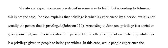 What does Allan G. Johnson mean when he refers to the paradox of privilege